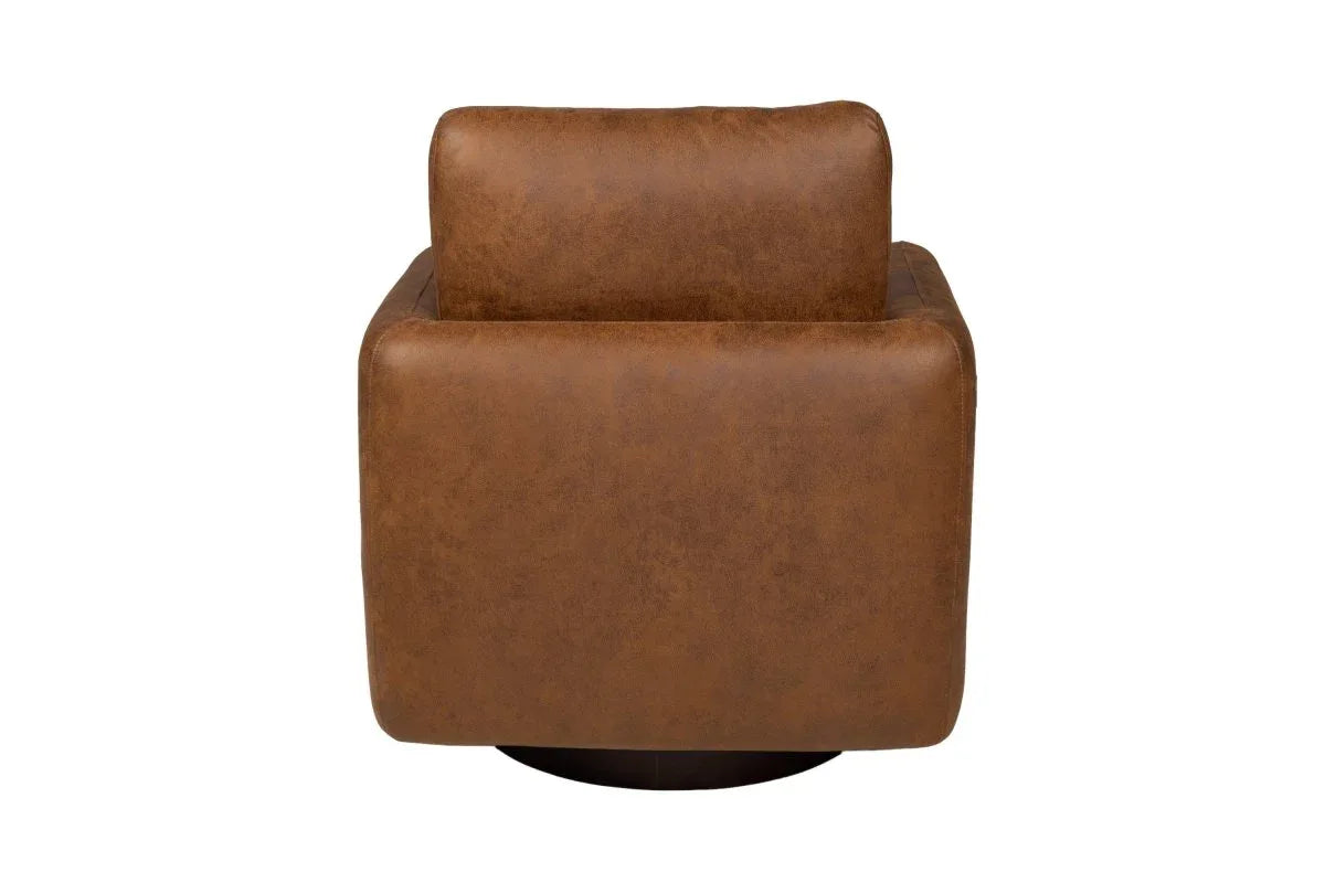 Modern 360-Degree Swivel Faux Leather Comfort Chair - Omega Lifestyles