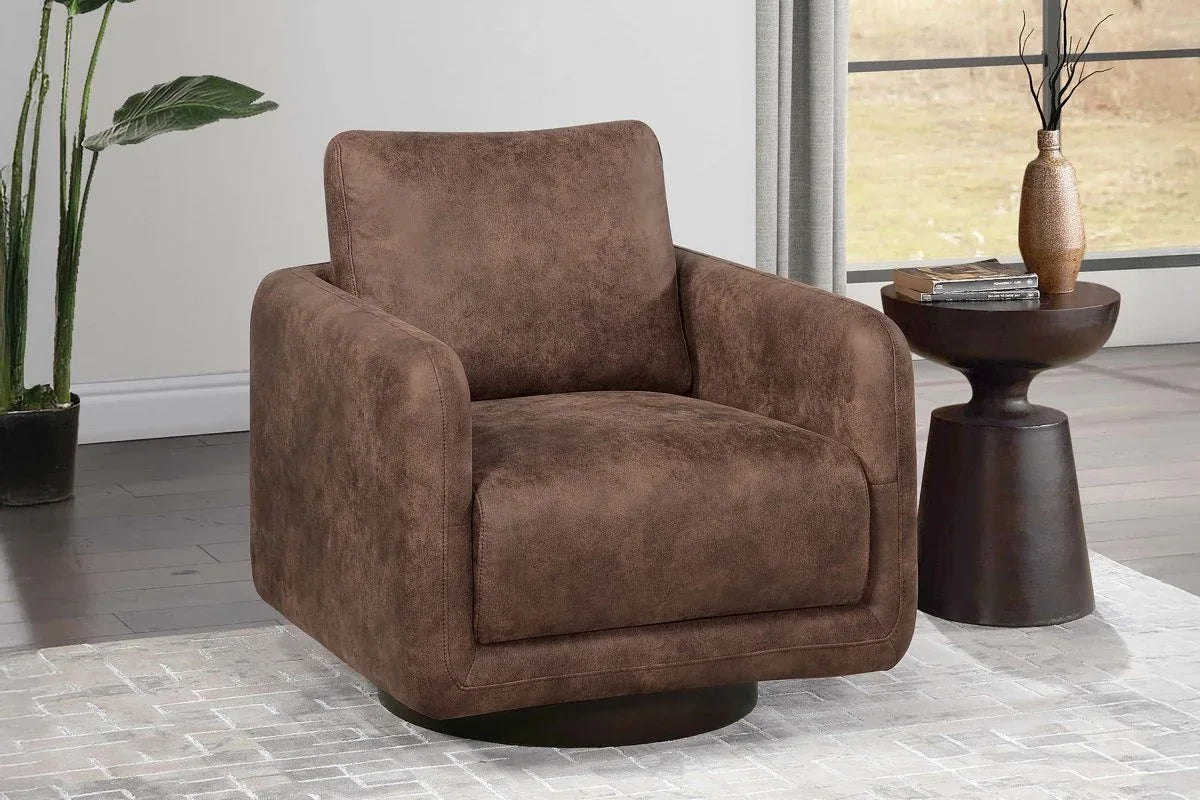 Modern 360-Degree Swivel Faux Leather Comfort Chair - Omega Lifestyles