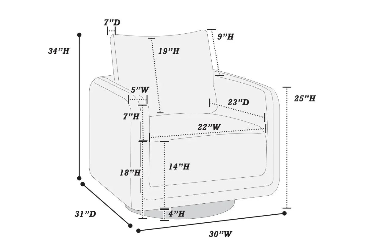Modern 360-Degree Swivel Faux Leather Comfort Chair - Omega Lifestyles