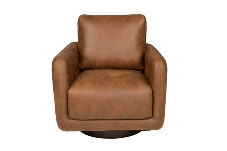Modern 360-Degree Swivel Faux Leather Comfort Chair - Omega Lifestyles