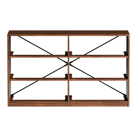 Modern 6-Drawer Fabric Dresser With Walnut Finish - Omega Lifestyles