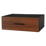 Modern 6-Drawer Fabric Dresser With Walnut Finish - Omega Lifestyles