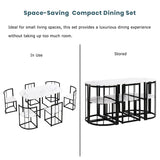 Modern 7-Piece Dining Table Set With Six Chairs - Omega Lifestyles