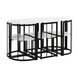 Modern 7-Piece Dining Table Set With Six Chairs - Omega Lifestyles