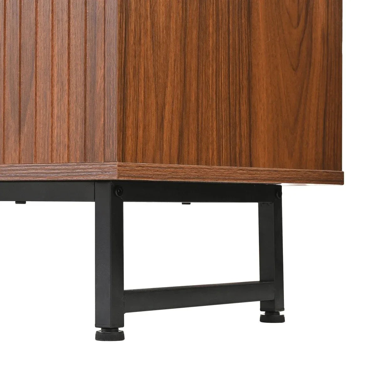 Modern Art Wave Relief MDF Sideboard With Iron Legs - Omega Lifestyles