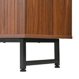 Modern Art Wave Relief MDF Sideboard With Iron Legs - Omega Lifestyles