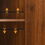 Modern Art Wave Relief MDF Sideboard With Iron Legs - Omega Lifestyles