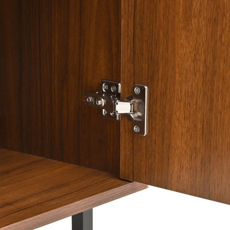 Modern Art Wave Relief MDF Sideboard With Iron Legs - Omega Lifestyles