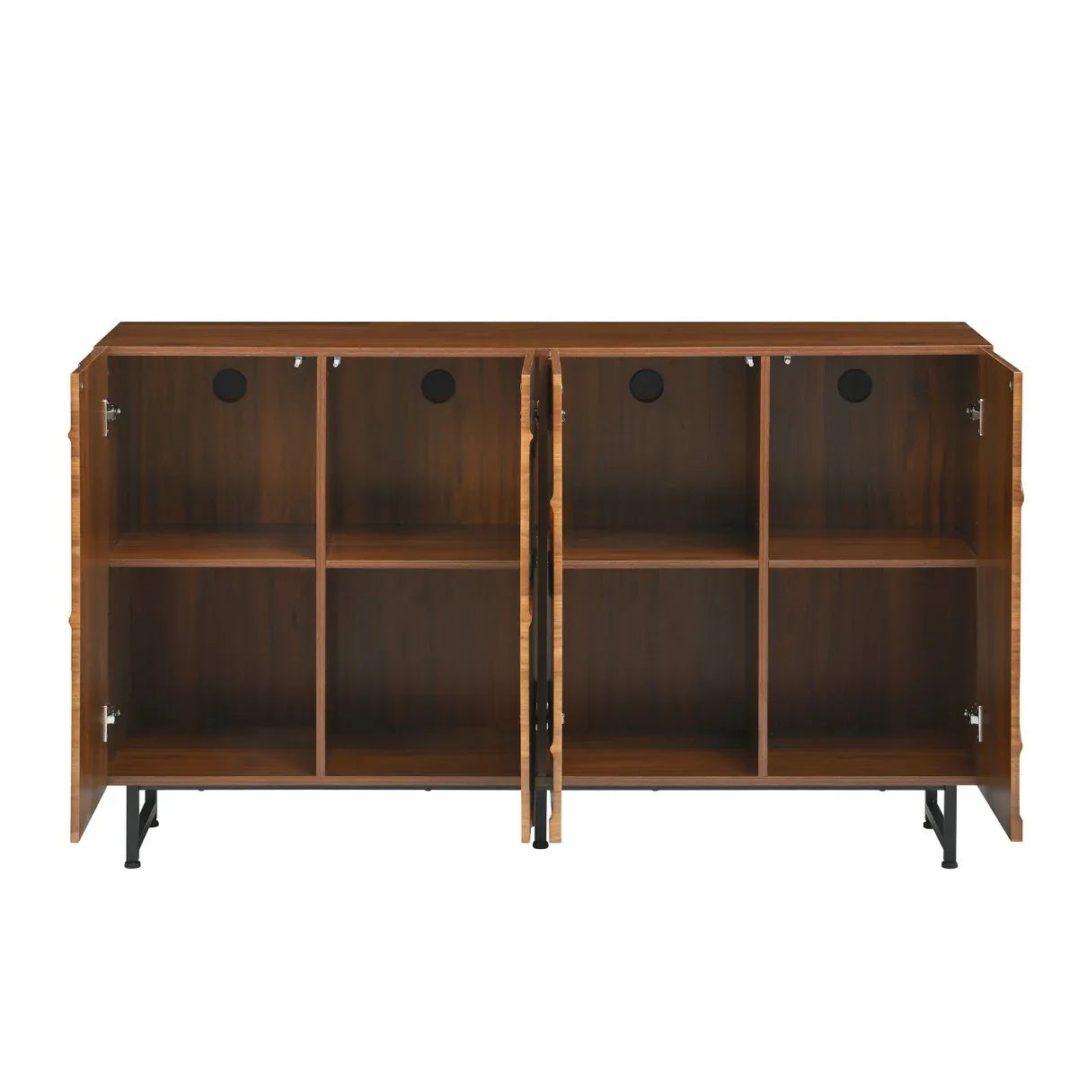 Modern Art Wave Relief MDF Sideboard With Iron Legs - Omega Lifestyles