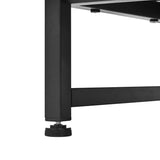 Modern Art Wave Relief MDF Sideboard With Iron Legs - Omega Lifestyles