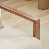 Modern Beige Linen Blend Swivel Accent Chair With Armrests - Omega Lifestyles