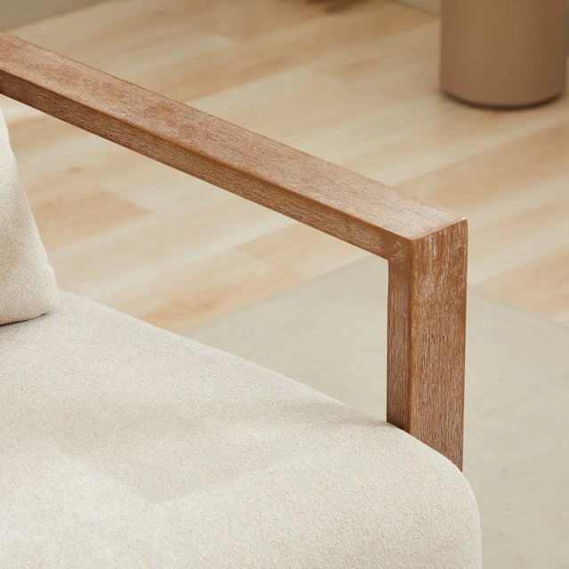 Modern Beige Linen Blend Swivel Accent Chair With Armrests - Omega Lifestyles