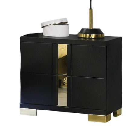 Modern Black 3-Piece Bedroom Set With LED Nightstands - Sleep Galleria