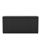 Modern Black Particle Board Storage Sideboard Buffet Cabinet - Omega Lifestyles