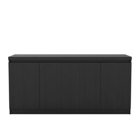 Modern Black Particle Board Storage Sideboard Buffet Cabinet - Omega Lifestyles
