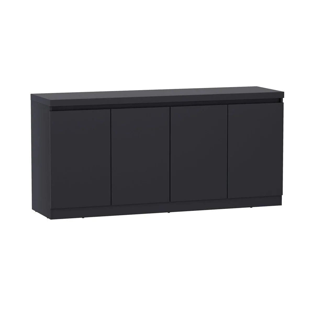 Modern Black Particle Board Storage Sideboard Buffet Cabinet - Omega Lifestyles