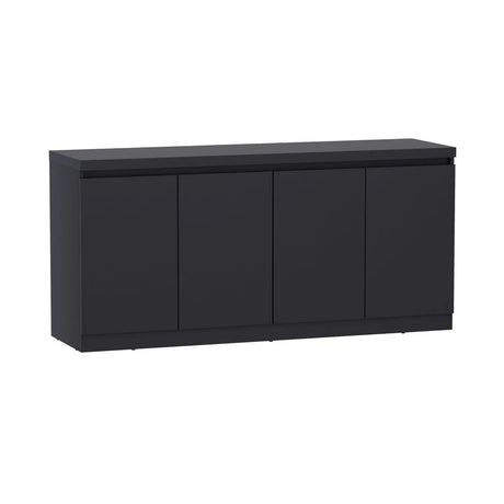 Modern Black Particle Board Storage Sideboard Buffet Cabinet - Omega Lifestyles