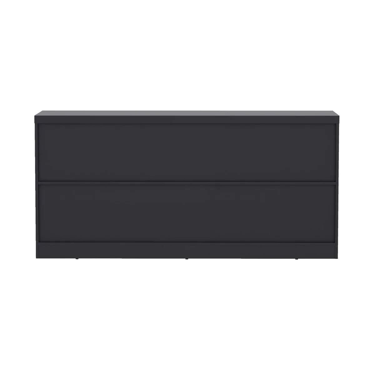 Modern Black Particle Board Storage Sideboard Buffet Cabinet - Omega Lifestyles