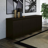Modern Black Particle Board Storage Sideboard Buffet Cabinet - Omega Lifestyles