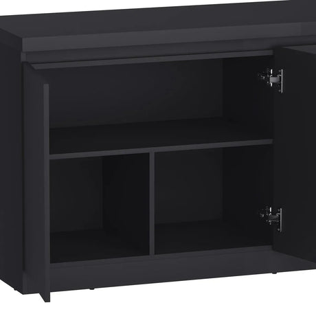 Modern Black Particle Board Storage Sideboard Buffet Cabinet - Omega Lifestyles