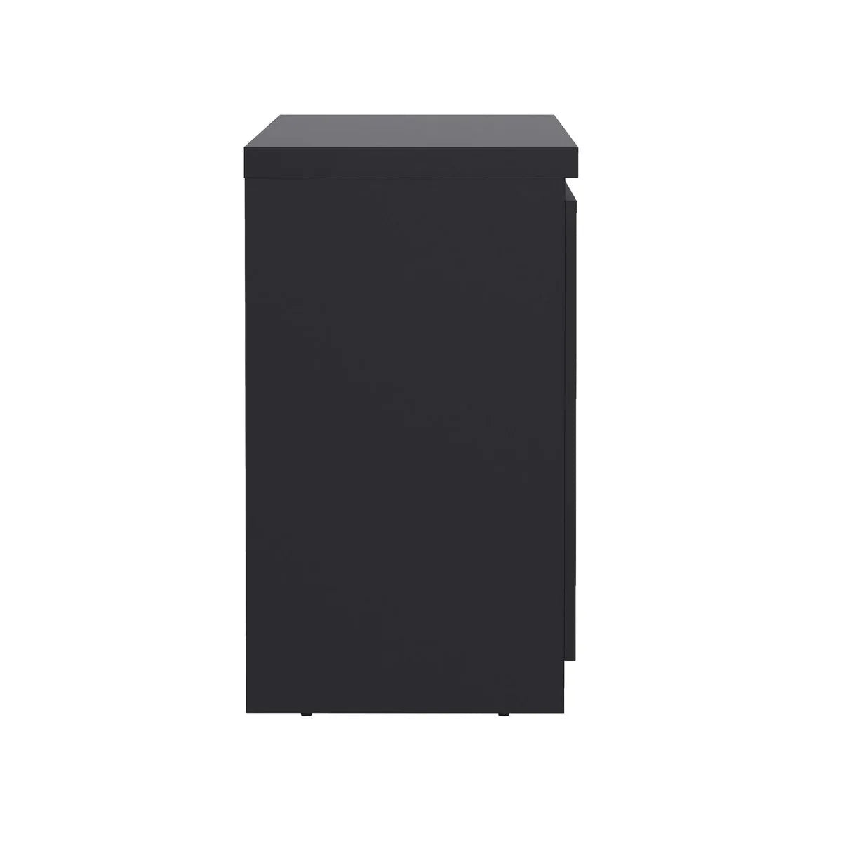 Modern Black Particle Board Storage Sideboard Buffet Cabinet - Omega Lifestyles