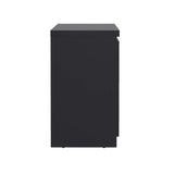 Modern Black Particle Board Storage Sideboard Buffet Cabinet - Omega Lifestyles