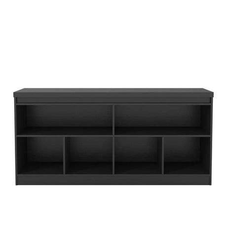 Modern Black Particle Board Storage Sideboard Buffet Cabinet - Omega Lifestyles