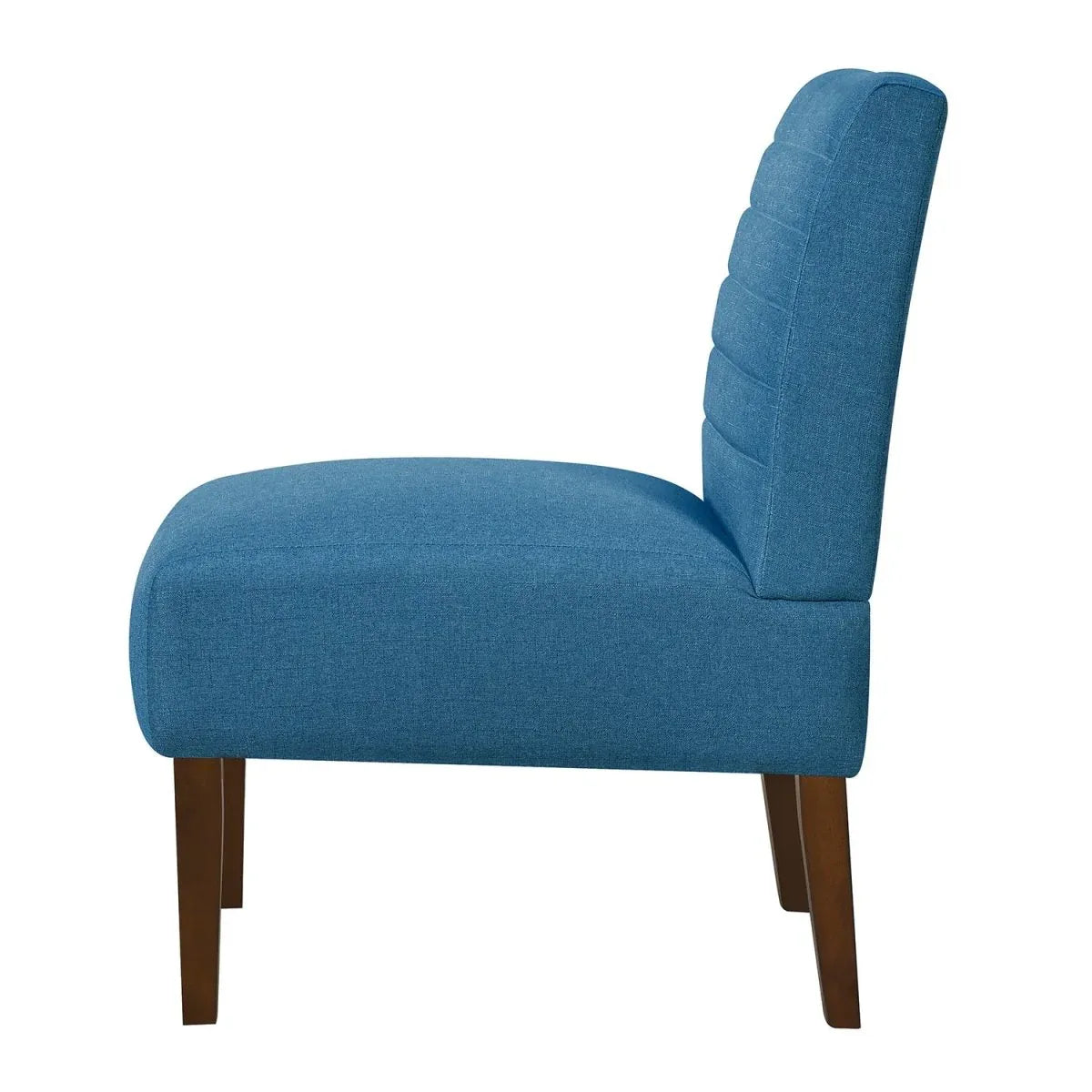 Modern Blue Armless Accent Lounge Chair With Foam - Omega Lifestyles