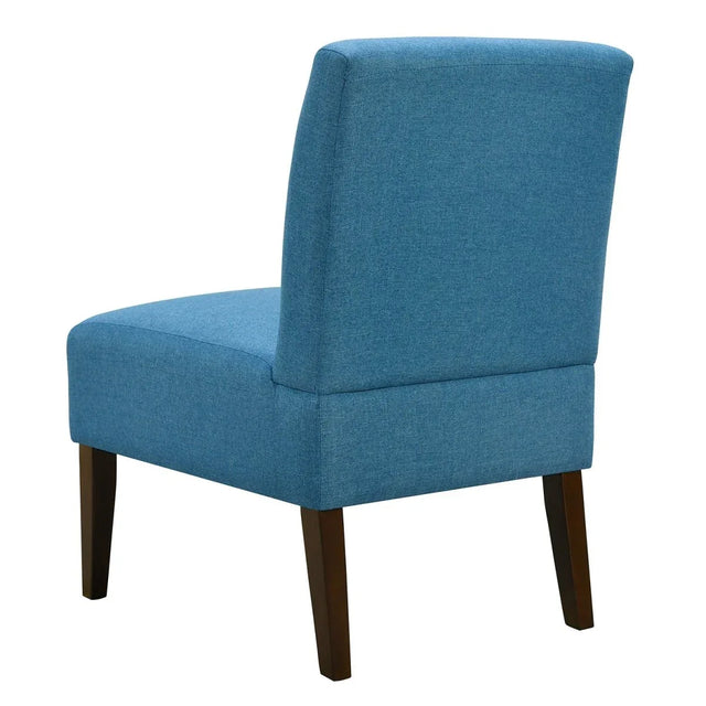 Modern Blue Armless Accent Lounge Chair With Foam - Omega Lifestyles