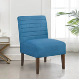 Modern Blue Armless Accent Lounge Chair With Foam - Omega Lifestyles