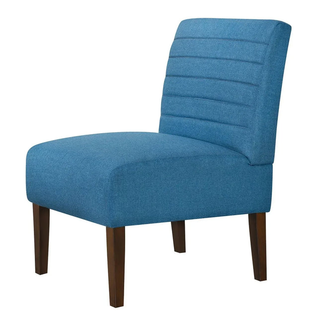 Modern Blue Armless Accent Lounge Chair With Foam - Omega Lifestyles