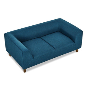 Modern Blue Linen Pet Sofa With Armrest And Backrest - Omega Lifestyles