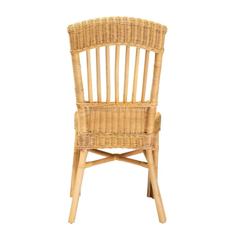 Modern Bohemian Natural Rattan Dining Chair - Omega Lifestyles