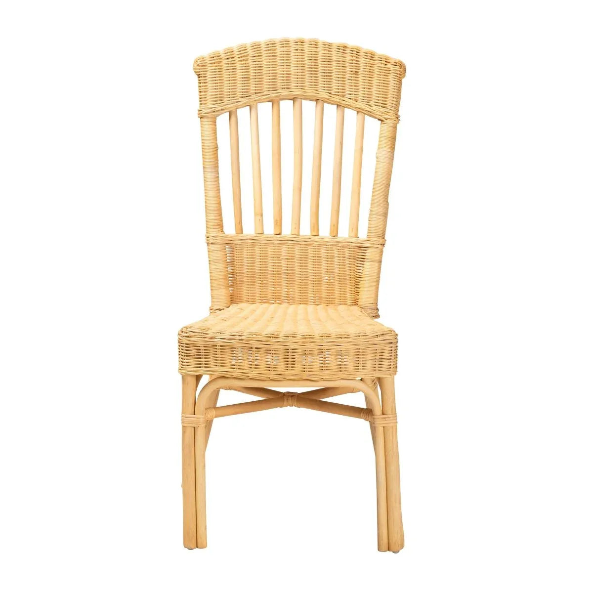 Modern Bohemian Natural Rattan Dining Chair - Omega Lifestyles