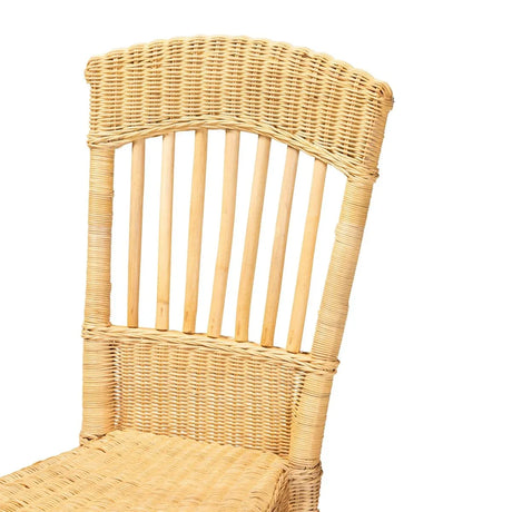 Modern Bohemian Natural Rattan Dining Chair - Omega Lifestyles