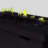 Modern Charcoal Concrete Propane Outdoor Fire Pit Table - Driftwood - Omega Lifestyles