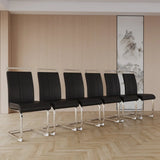 Modern Cream MDF 7-Piece Dining Table And Chair Set - Omega Lifestyles