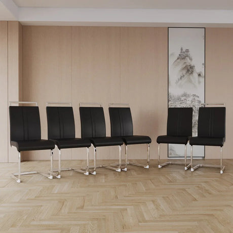 Modern Cream MDF 7-Piece Dining Table And Chair Set - Omega Lifestyles