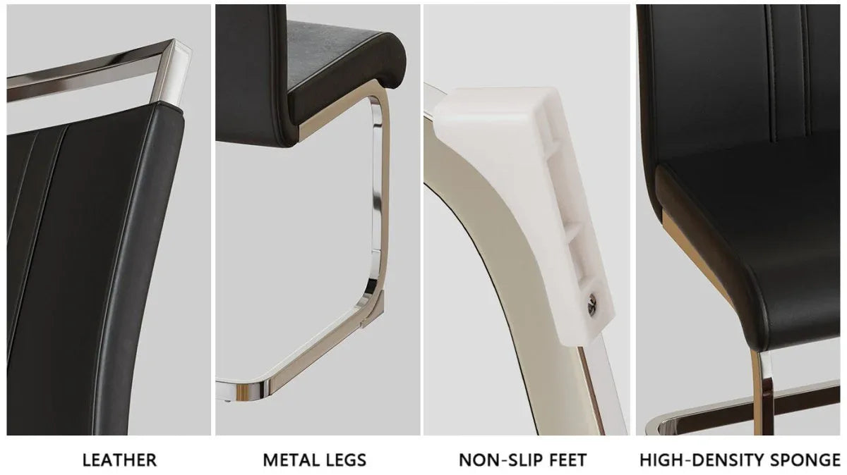 Modern Cream MDF 7-Piece Dining Table And Chair Set - Omega Lifestyles