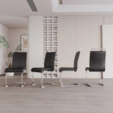 Modern Cream MDF Dining Table And PU Armless Chair Set - Omega Lifestyles