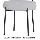 Modern Cream MDF Dining Table With Six Cushioned Chairs - Omega Lifestyles