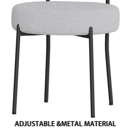 Modern Cream MDF Dining Table With Six Cushioned Chairs - Omega Lifestyles