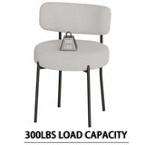 Modern Cream MDF Dining Table With Six Cushioned Chairs - Omega Lifestyles