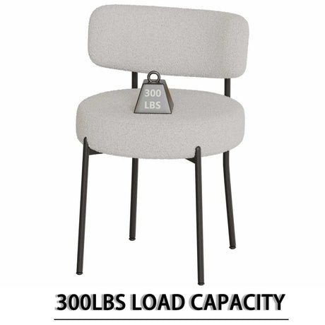 Modern Cream MDF Dining Table With Six Cushioned Chairs - Omega Lifestyles