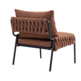 Modern Ergonomic Braided Upholstery Lounge Chair - Omega Lifestyles