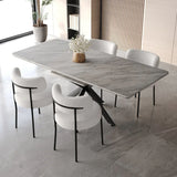 Modern Extendable MDF Metal Dining Table Set With Chairs - Omega Lifestyles