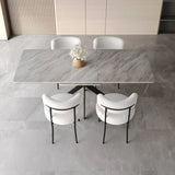 Modern Extendable MDF Metal Dining Table Set With Chairs - Omega Lifestyles