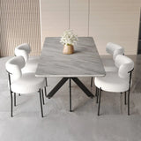 Modern Extendable MDF Metal Dining Table Set With Chairs - Omega Lifestyles