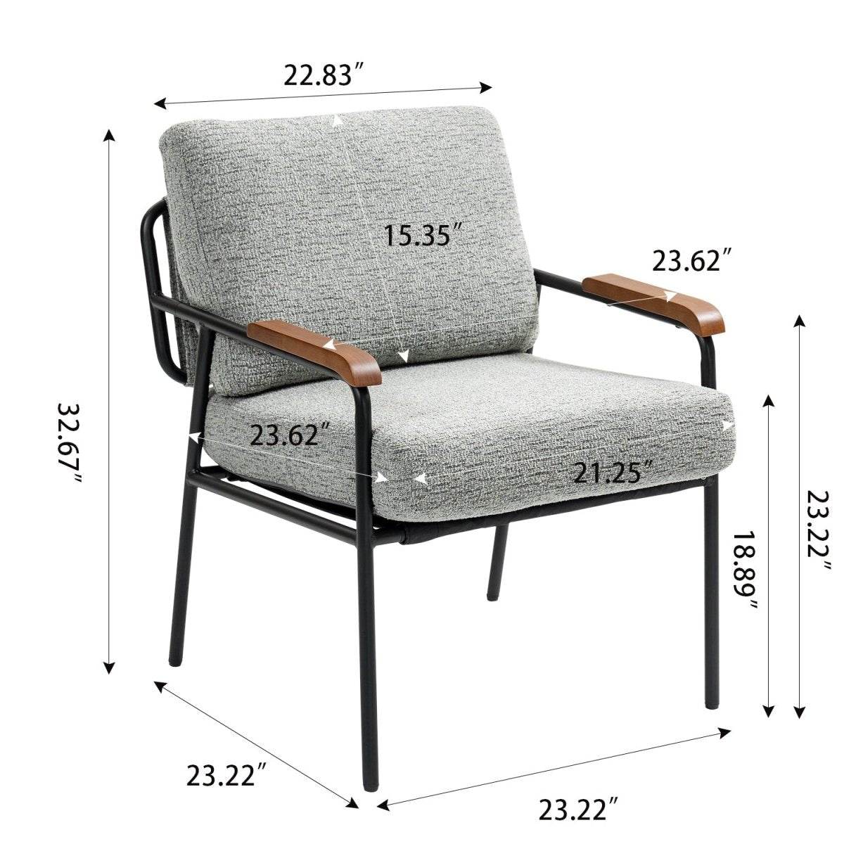 Modern Fabric Upholstered Foam Accent Chair - Sleep Galleria