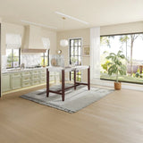 Modern Faux Marble Rectangular Rubber Wood Dining Table - Omega Lifestyles